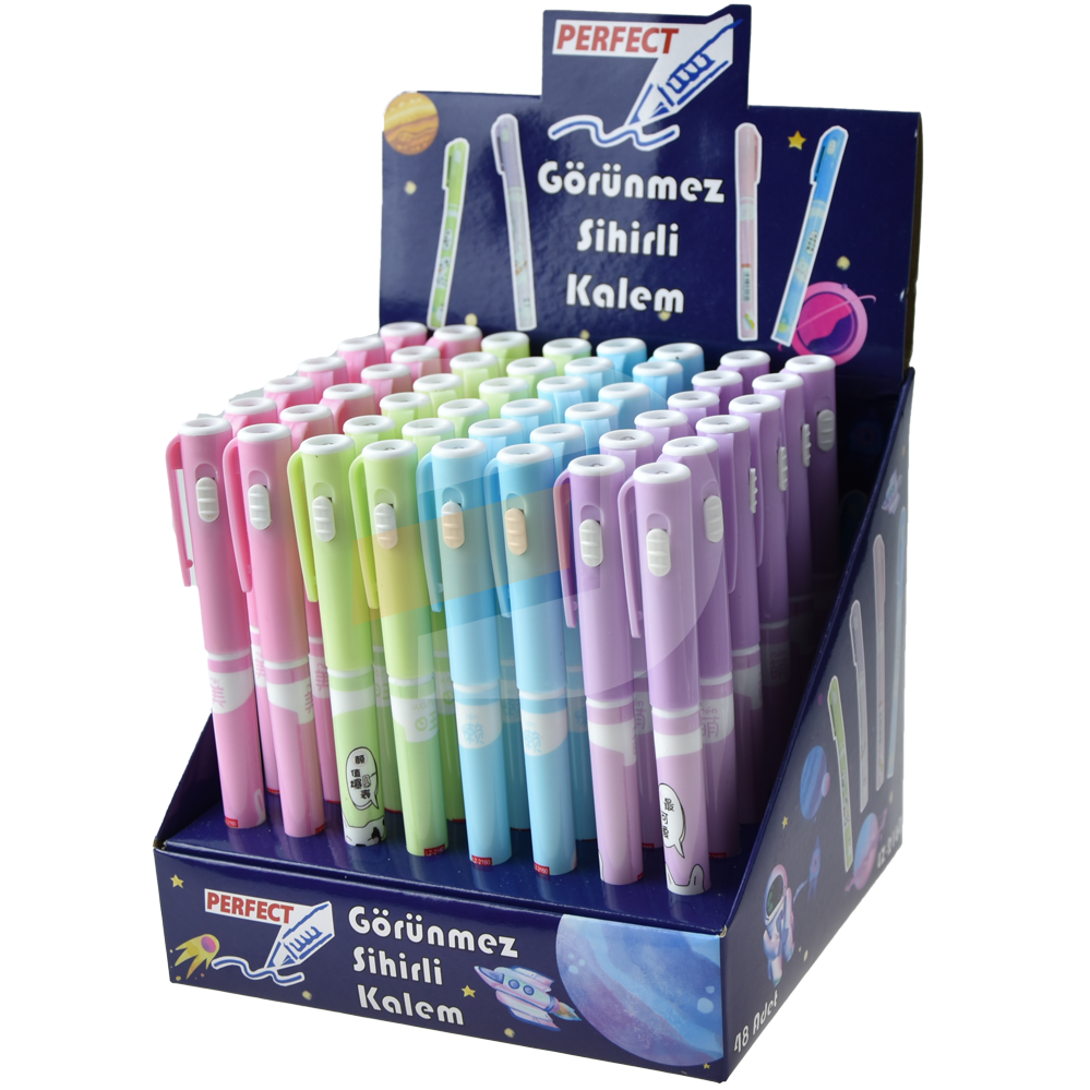 Pastel LZ Renklerde Işıklı Görünmez Kalem