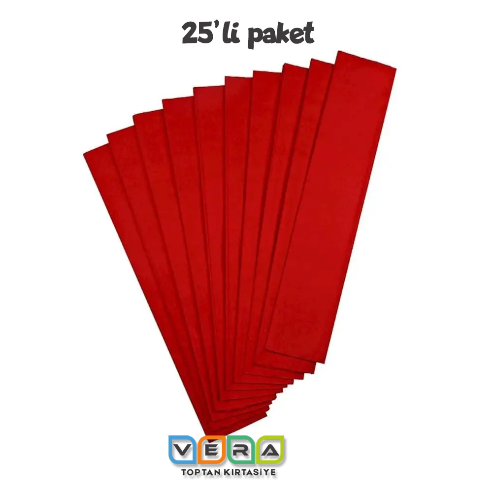 KIRMIZI KRAPON KAĞIDI 25'li PAKET