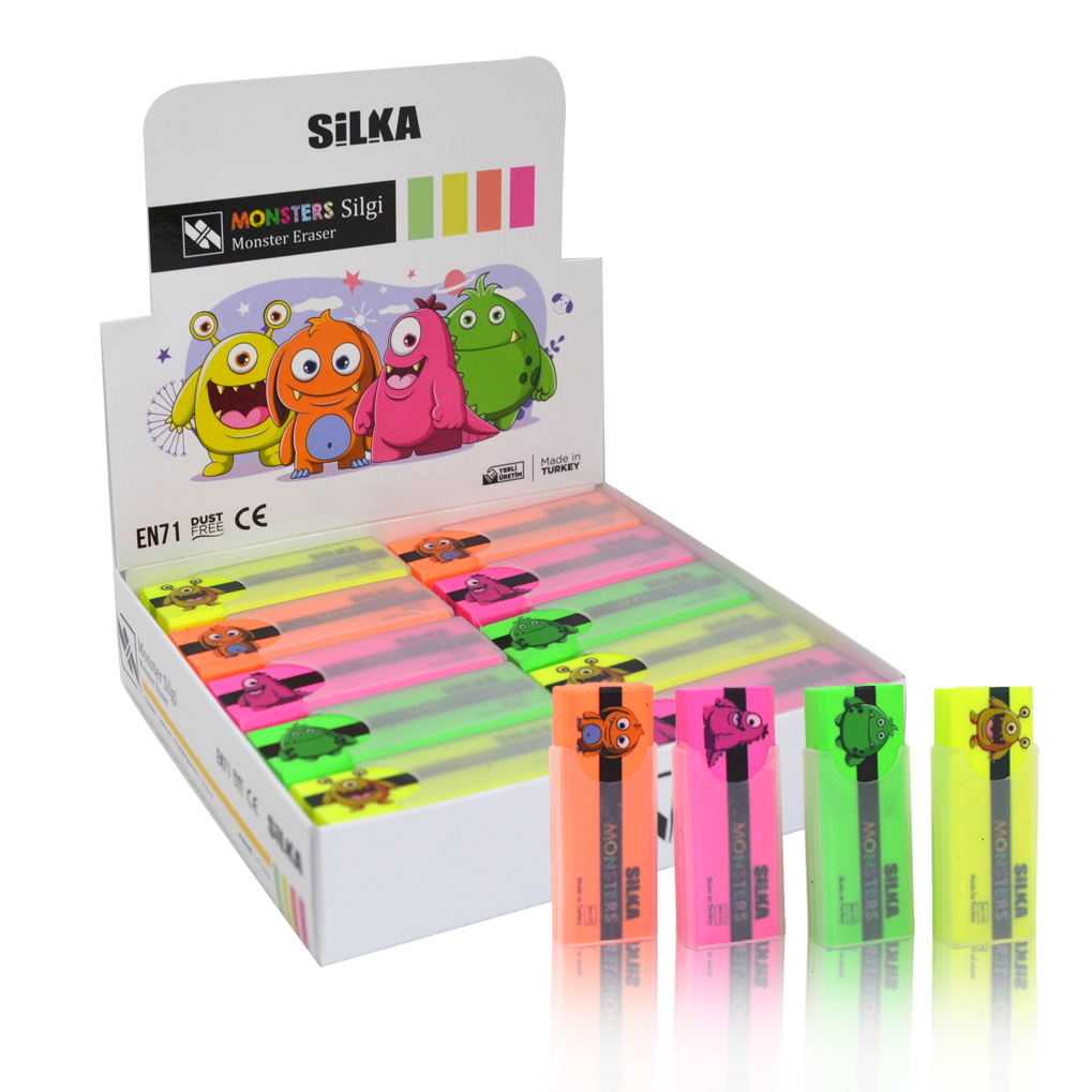 Silka Monsters Renkli Silgi