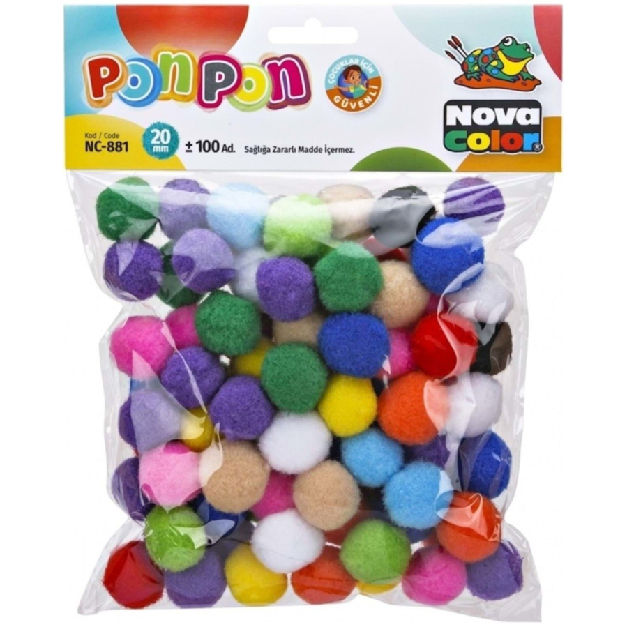 NOVA COLOR 20MM PONPON 100LÜ