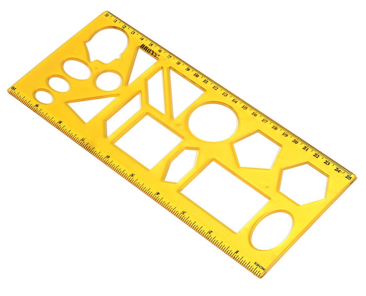 BRONS 30 CM GEOMETRİ ŞABLONU