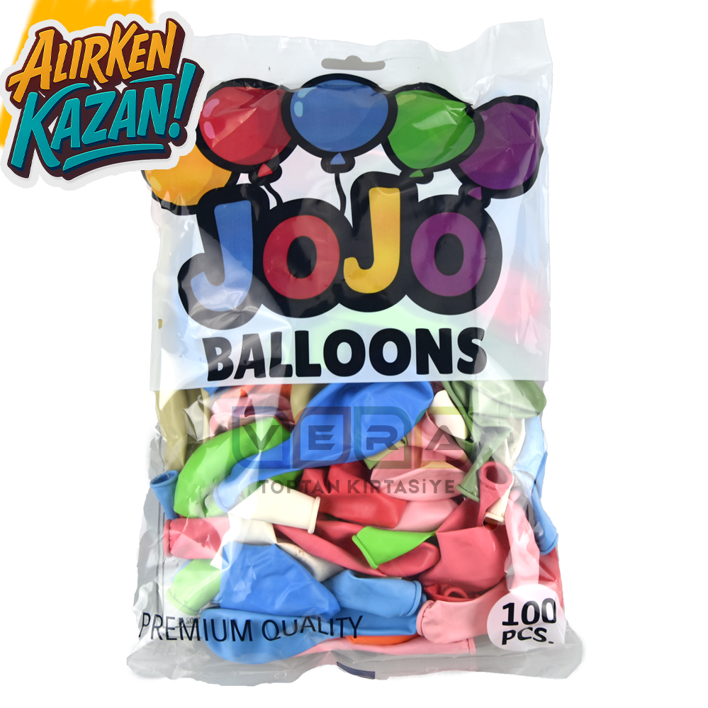 12 inç Karışık Renk Balon 100'lü Paket