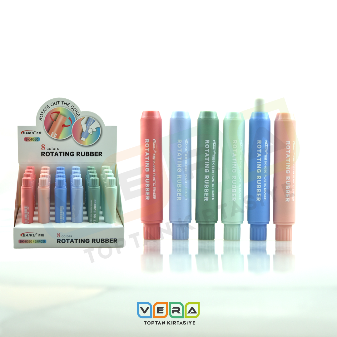 Spin Pastel Renkli Çevirmeli Silgi