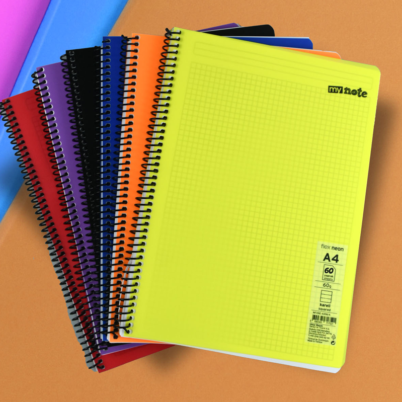 Mynote A4 60 Yp Spiralli Çizgili Defter