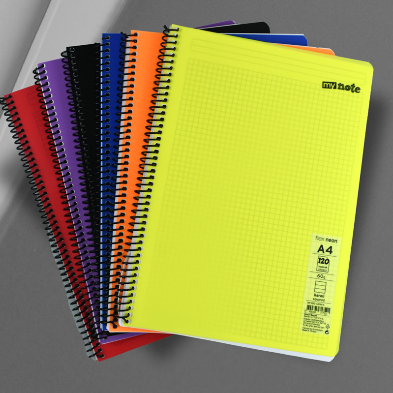 Mynote A4 120 Yp Spiralli Çizgili Defter