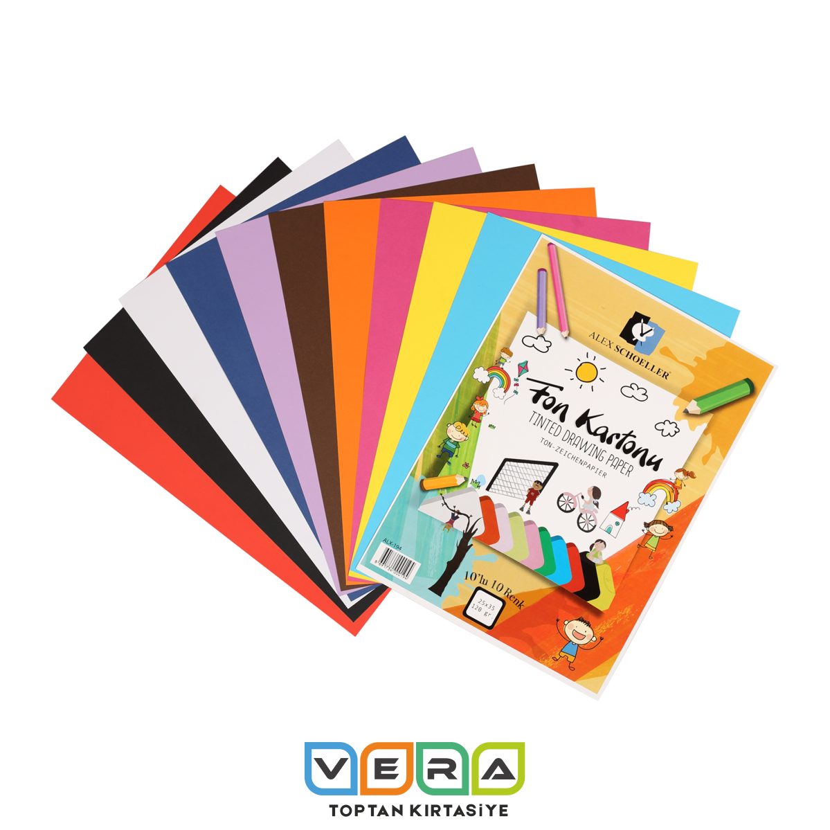 ALX 194 25X35 10 RENK FON KARTONU 125 GR