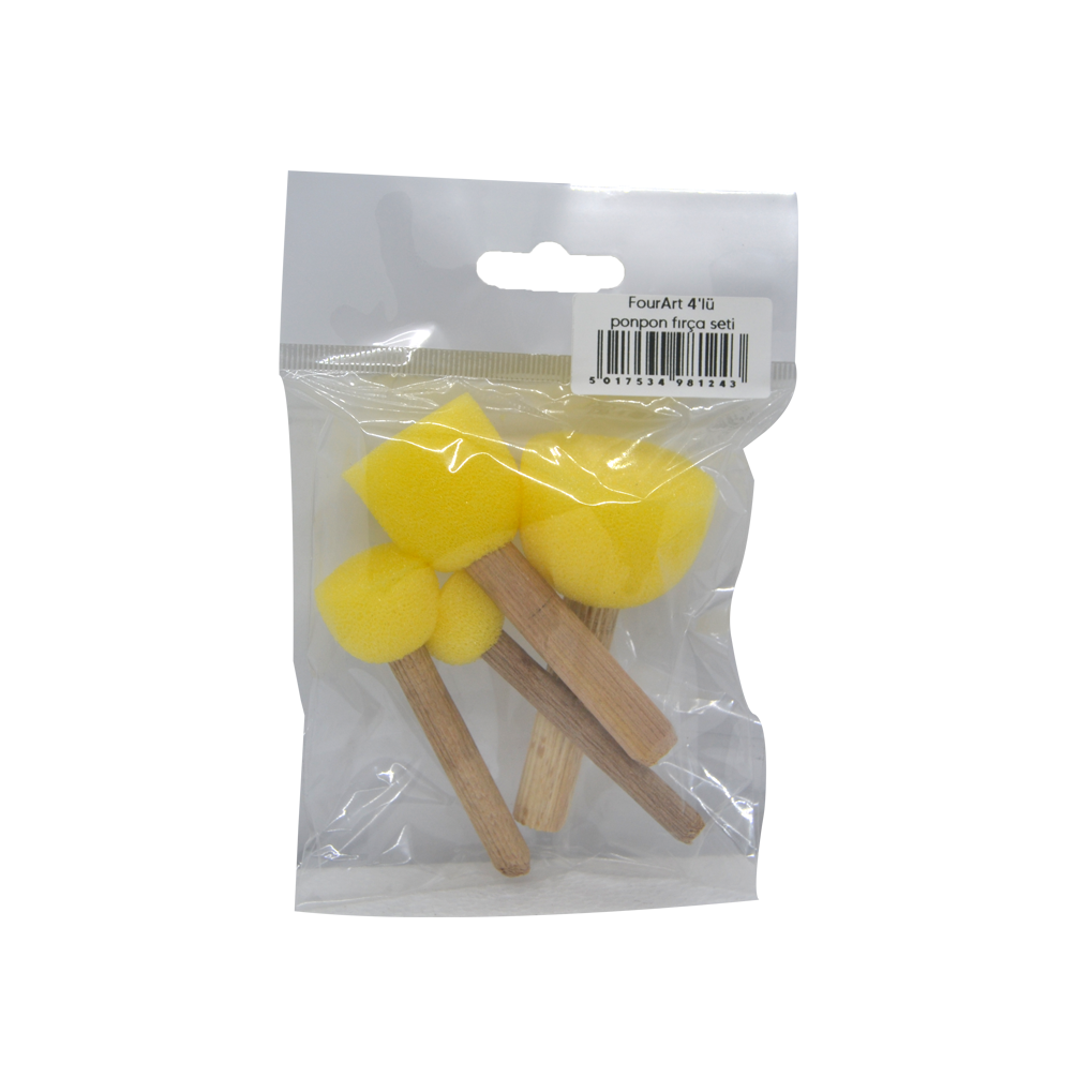 4'lü PonPon fırça seti