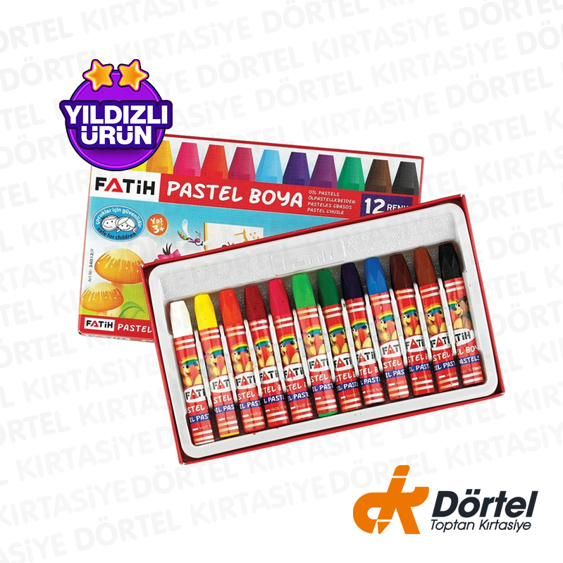Fatih 12 renk pastel boya