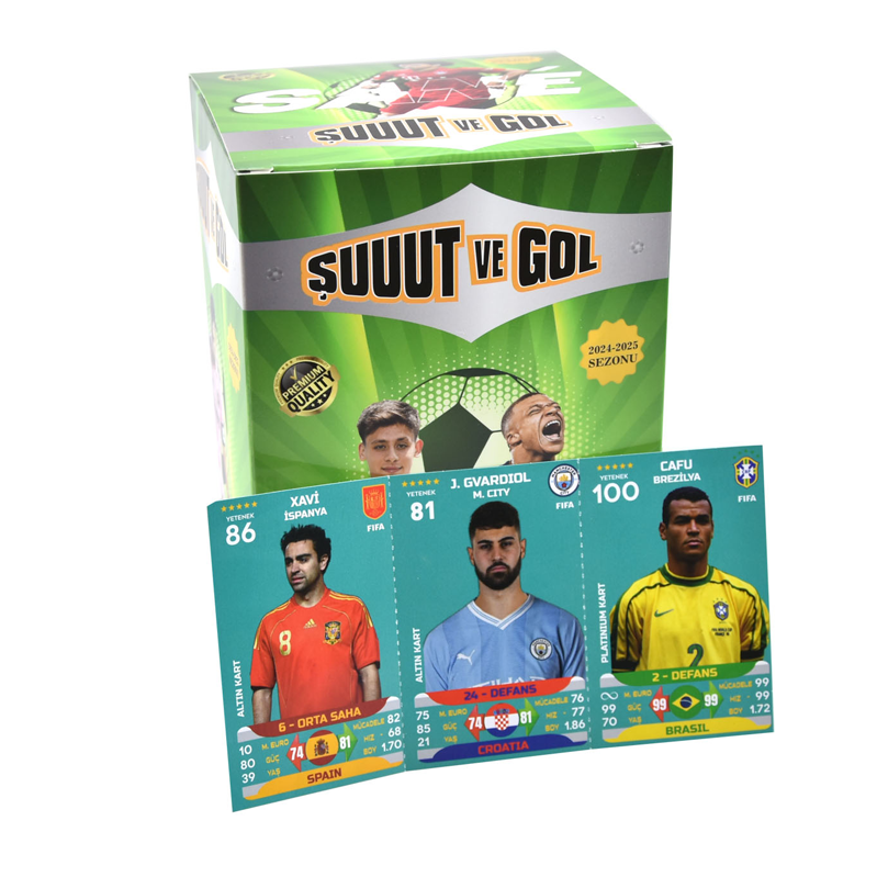 Şut ve Gol Futbolcu Kartları 150'li