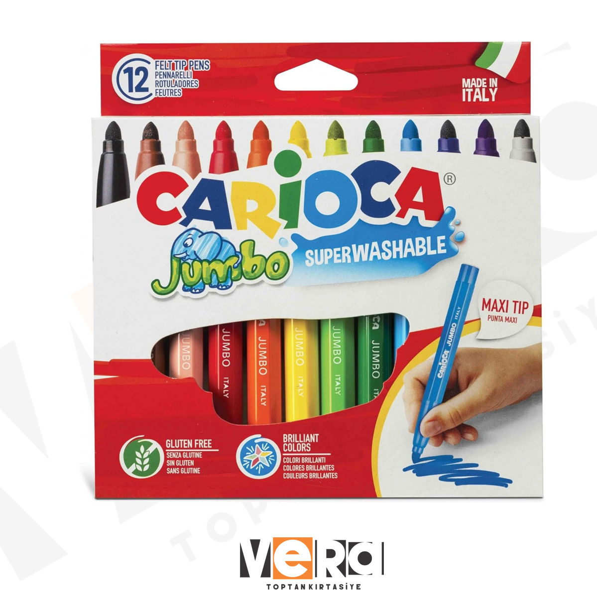 Carioca 12 Renk Jumbo Keçeli Kalem