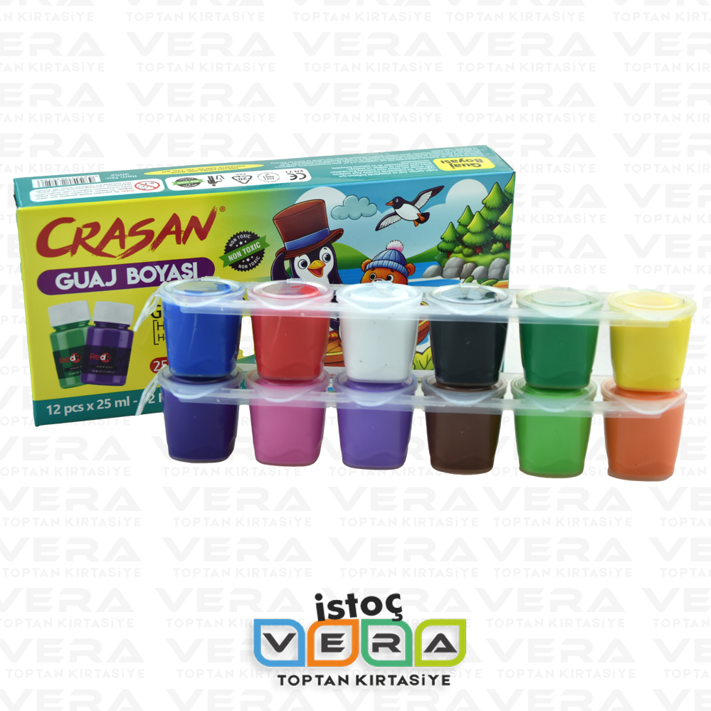 12 Renk 25 ML Guaj Boya