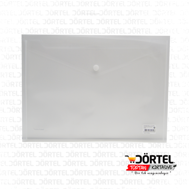 Four Office Şeffaf Beyaz A4 Çıt Çıt Dosya 12 li paket