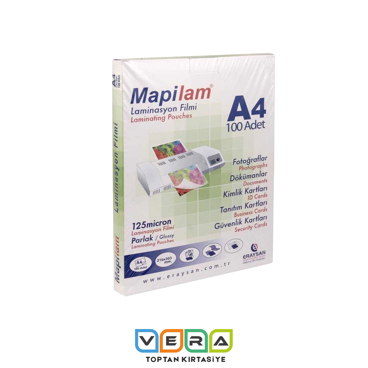 Mapi 125 Micron A4 Laminasyon Filmi 100 lü