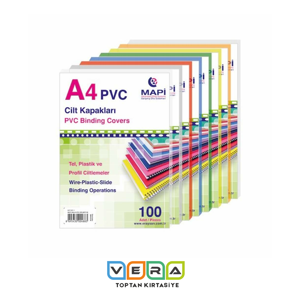 Mapi A4 PVC Mavi 160 Mic Cilt Kapağı 100 lü