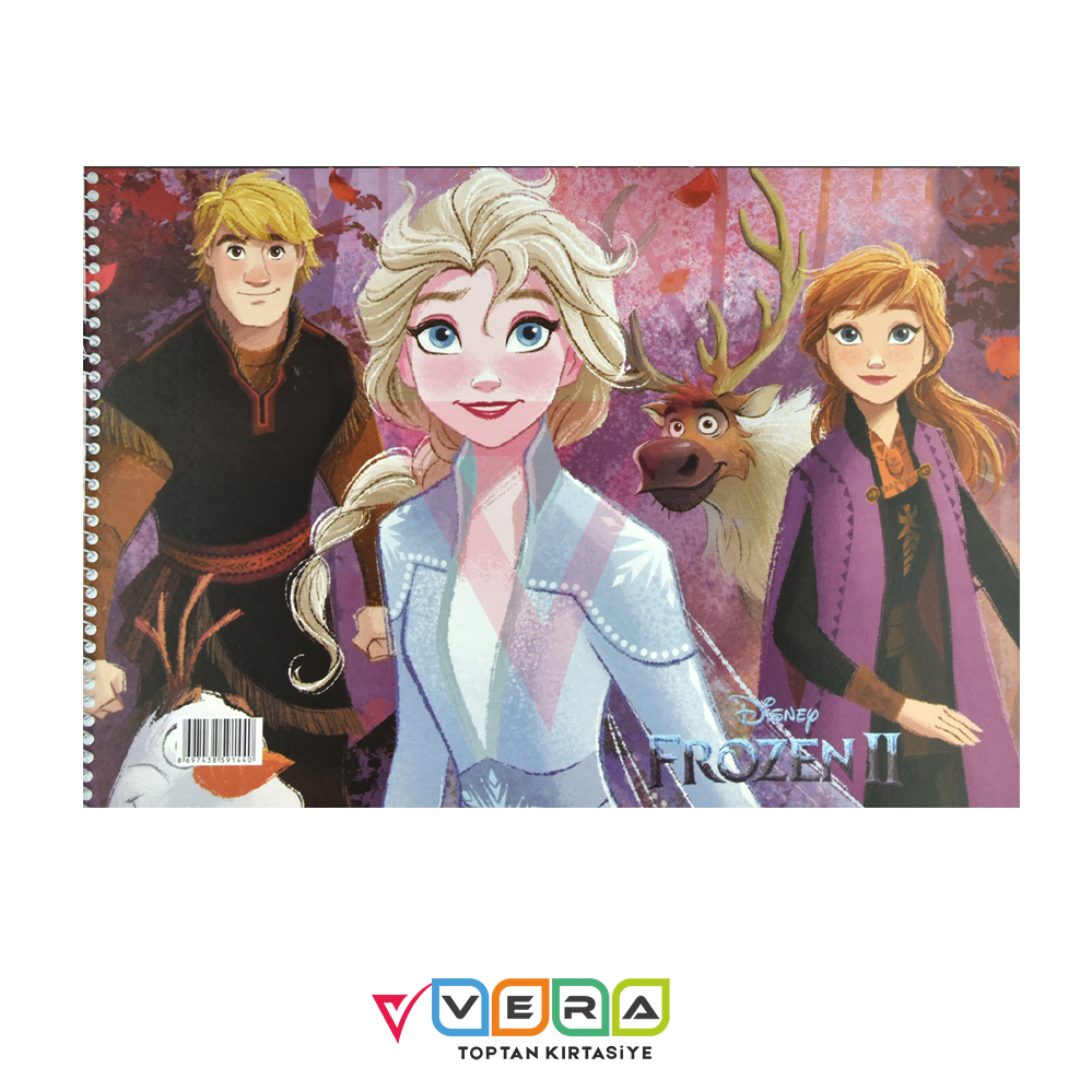 Frozen 25x35 15 Yaprak Karton Kapak Resim Defteri