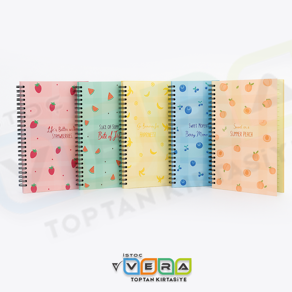 Dilman 17x24 60 Yp Meyve Serisi Kareli Defter