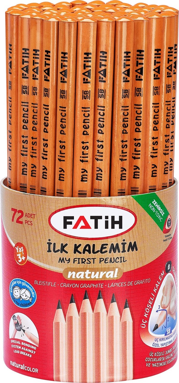 FATİH 12052 JUMBO ÜÇGEN İLK KALEMİM NATURAL 72'Lİ *24