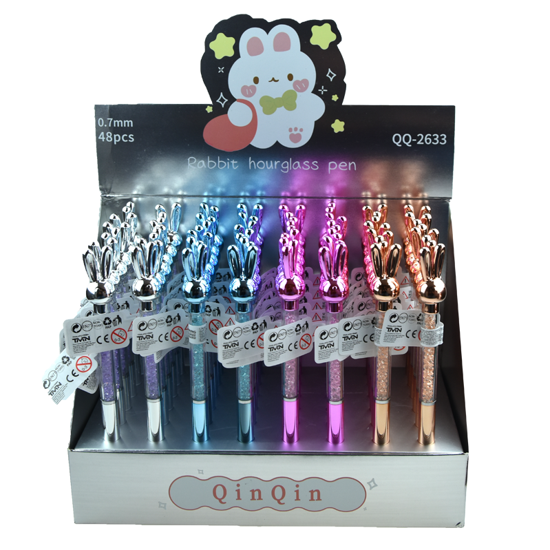 Tavşan Başlıklı Metalik Jel Kalem