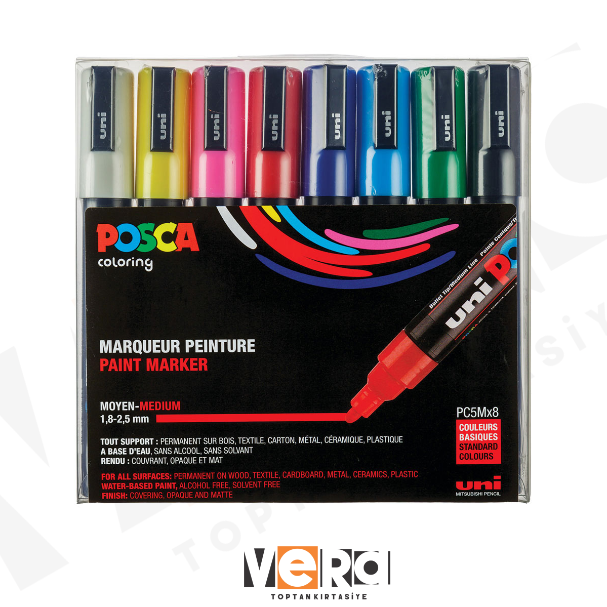 Uniball Posca Markör 8'li Anarenk