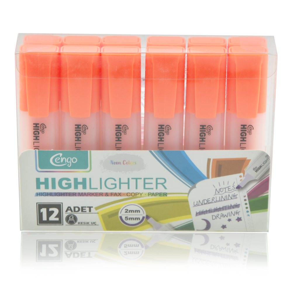 Cengo Neon Turuncu Fosforlu Kalem