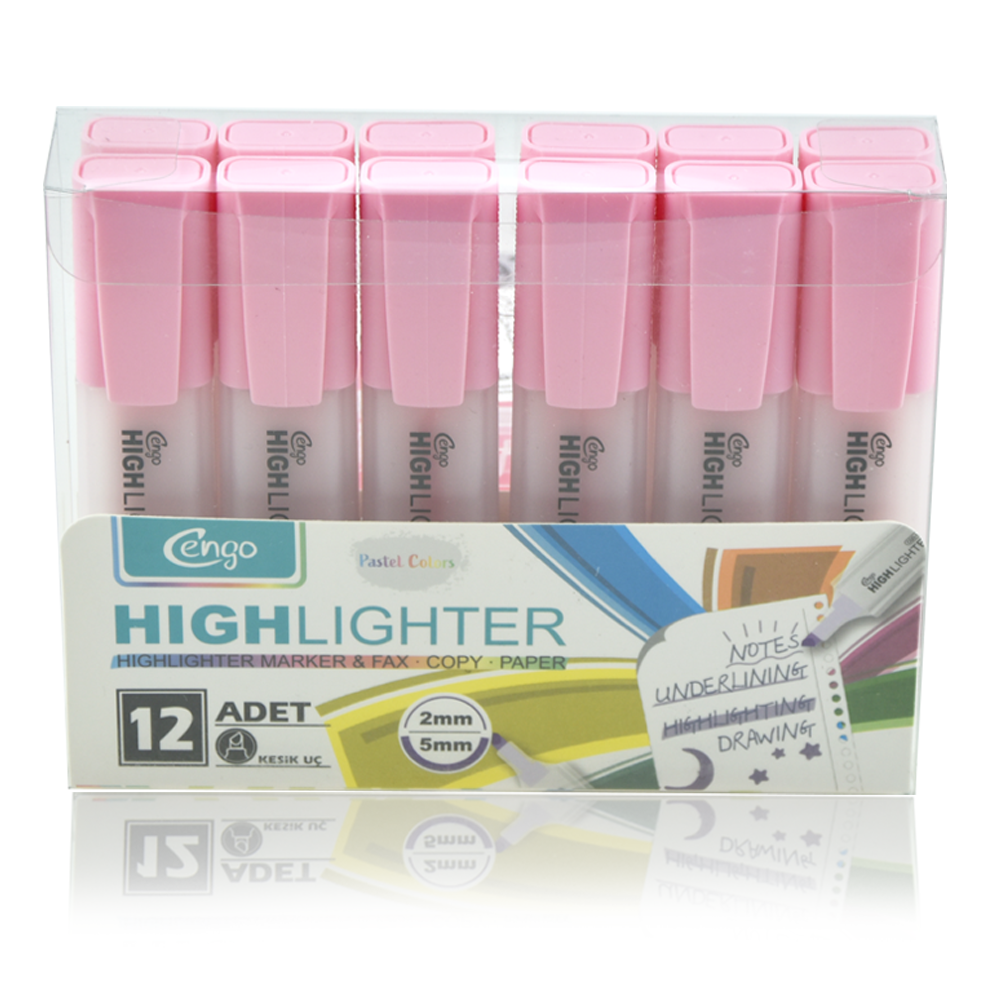 Cengo Neon Pastel Pembe Fosforlu Kalem