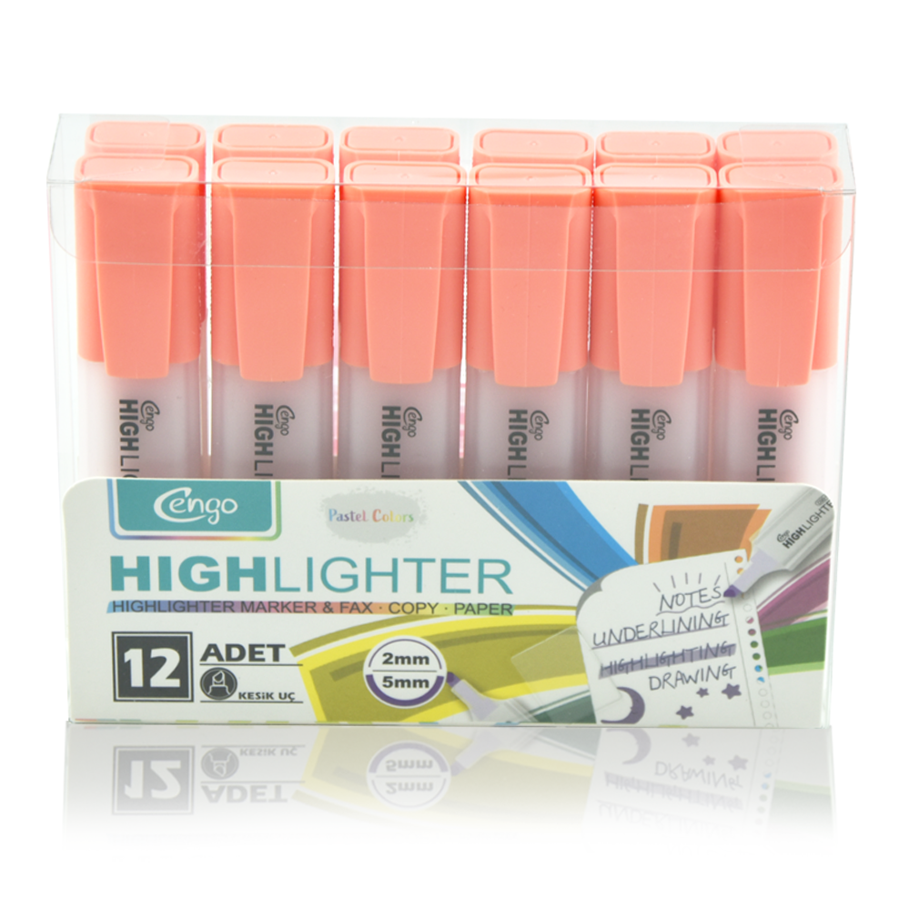 Cengo Neon Pastel Turuncu Fosforlu Kalem