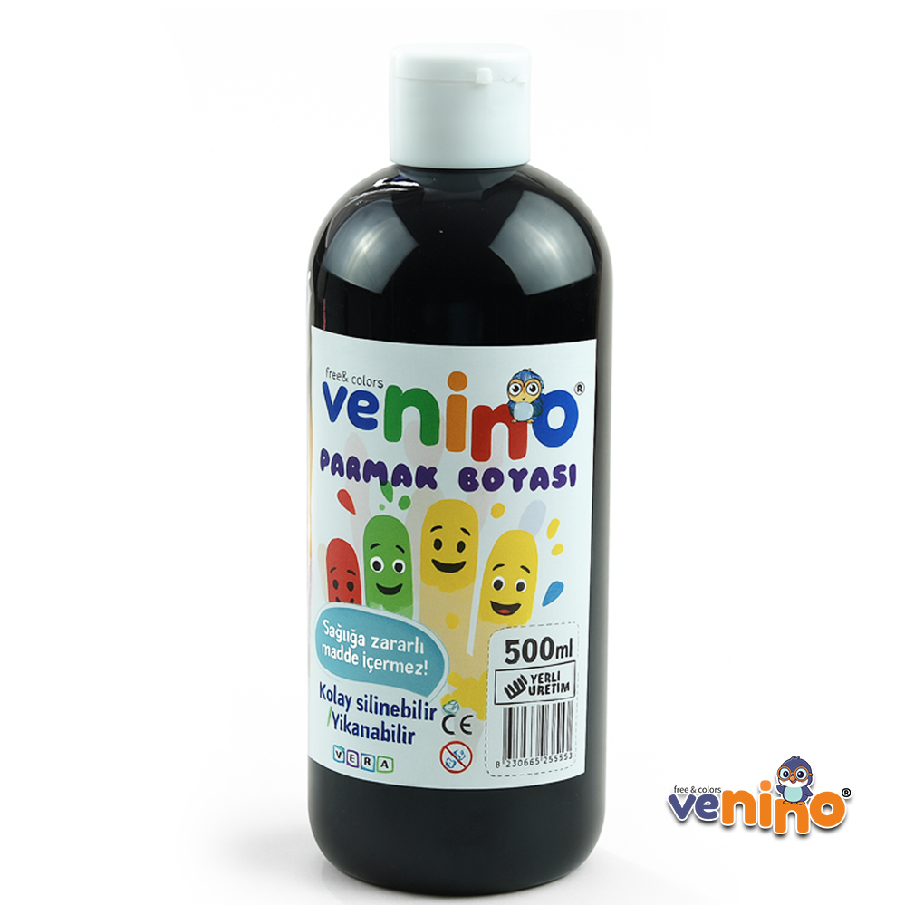 Venino 500 Gr Siyah Parmak Boya - Premium Kalite !