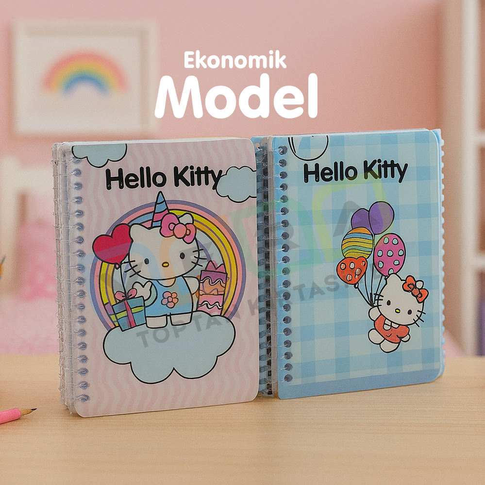 A6 Spiralli Ekonomik Hello Kity Not Defteri 50 YP