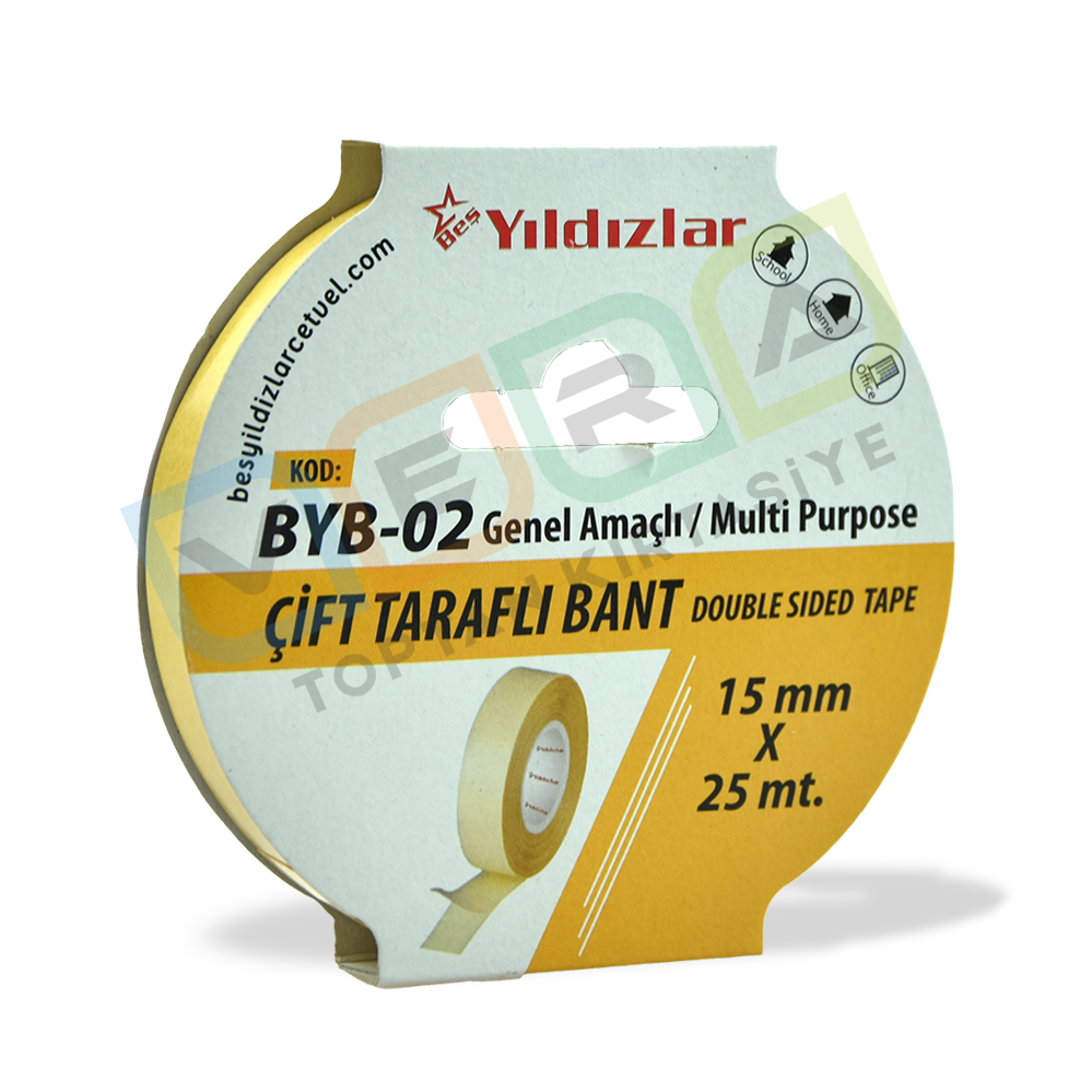 Beş Yıldızlar 15x25 Çift Taraflı Bant