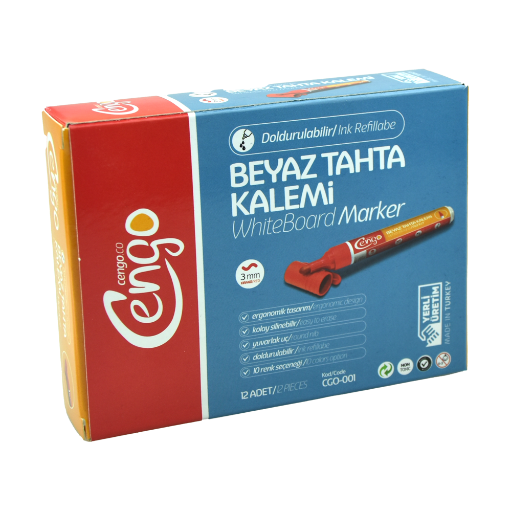 Cengo Dolabilen Kırmızı Tahta Kalemi