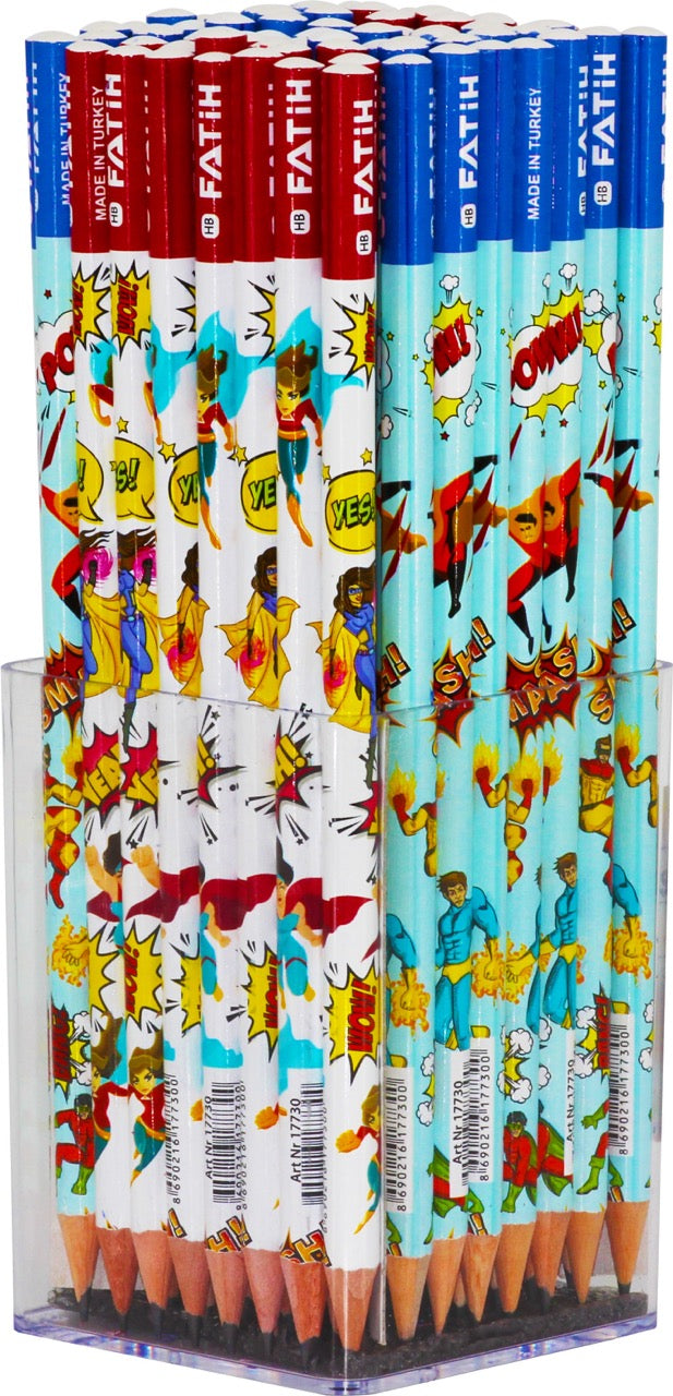 FATİH 17730 SÜPER KAHRAMANLAR KURŞUN KALEM 72'Lİ
