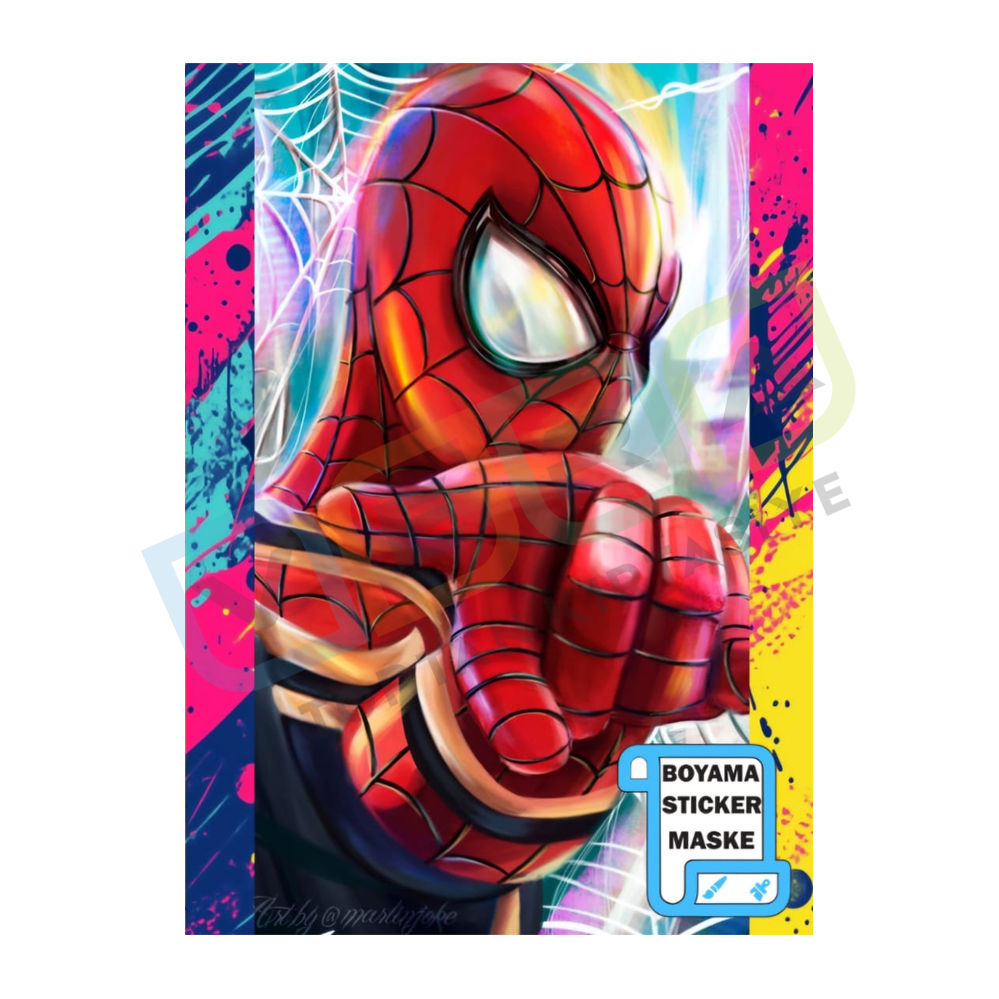 Spiderman Stickerlı , Maske Çıkartmalı Boyama Kitabı