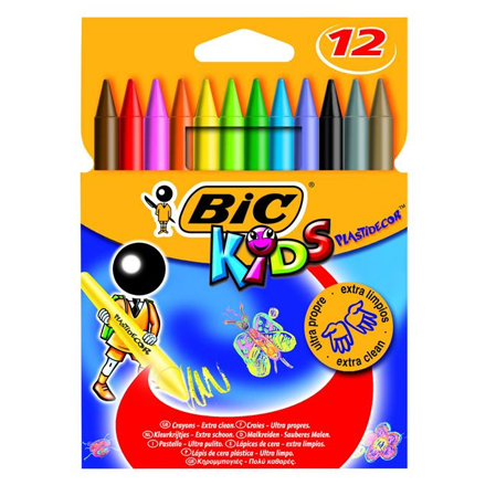 Bic Plastidecor Silinebilir 12 li Pastel Boya