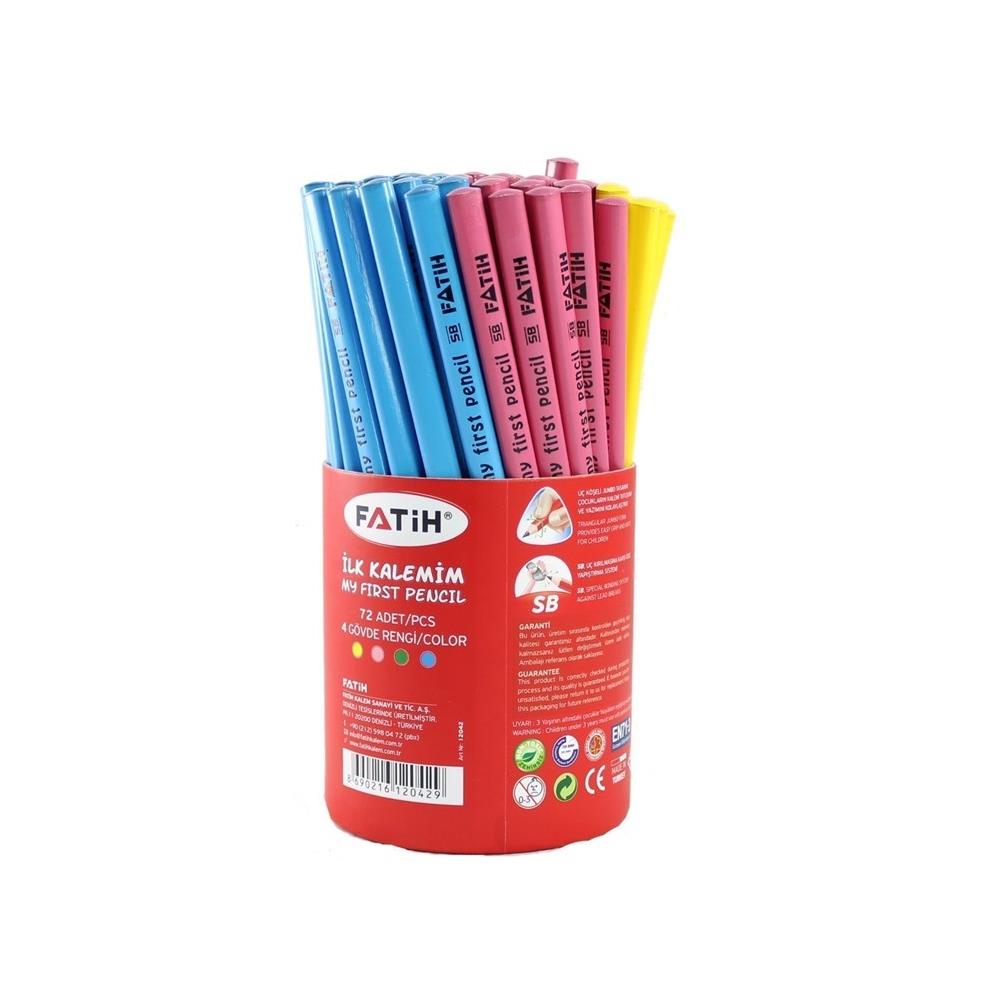 FATİH JUMBO ÜÇGEN BAŞLANGIÇ KALEMİ RENKLİ 72Lİ