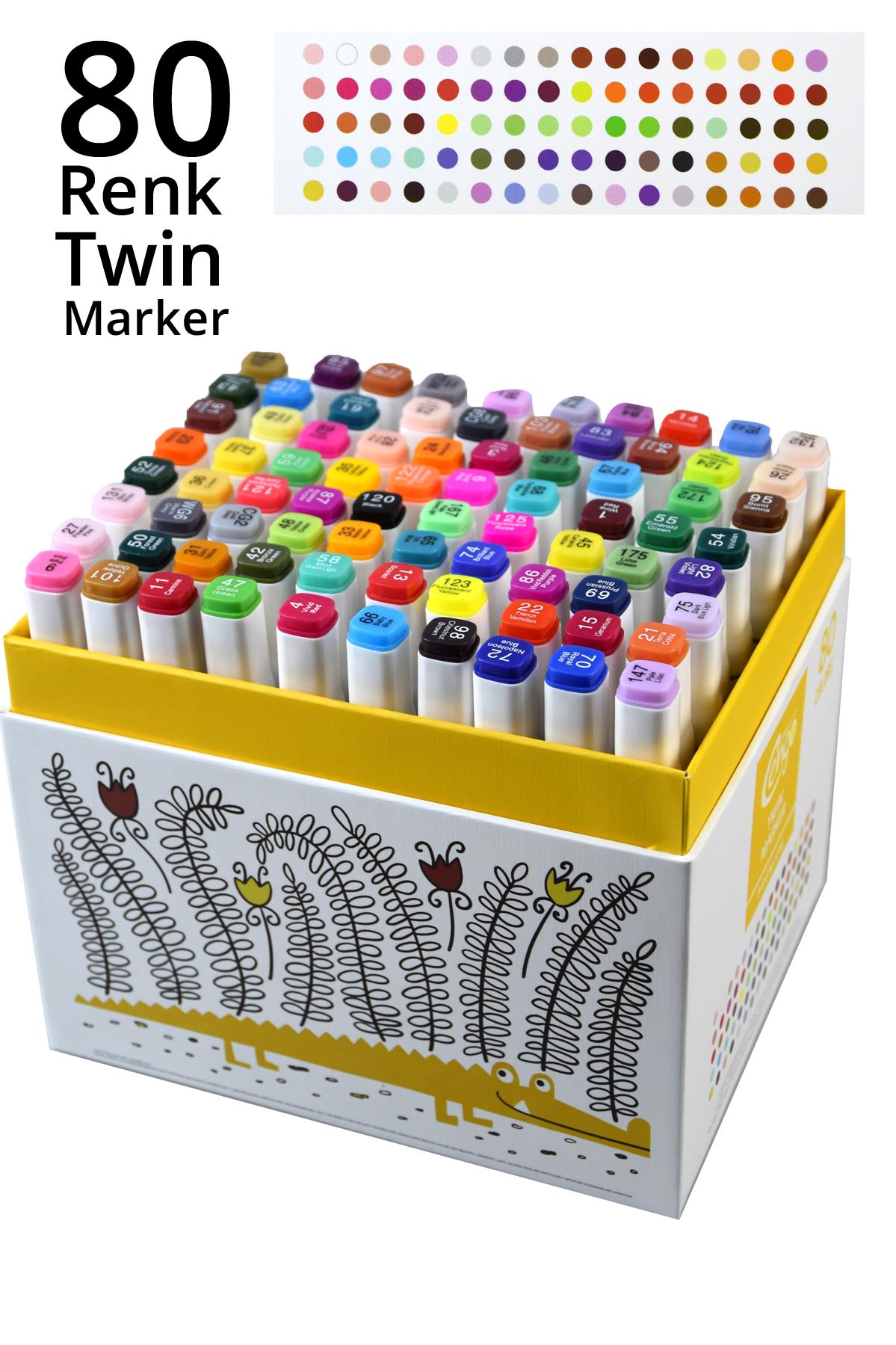 Cengo 80 Renk Çift Taraflı Twin Marker