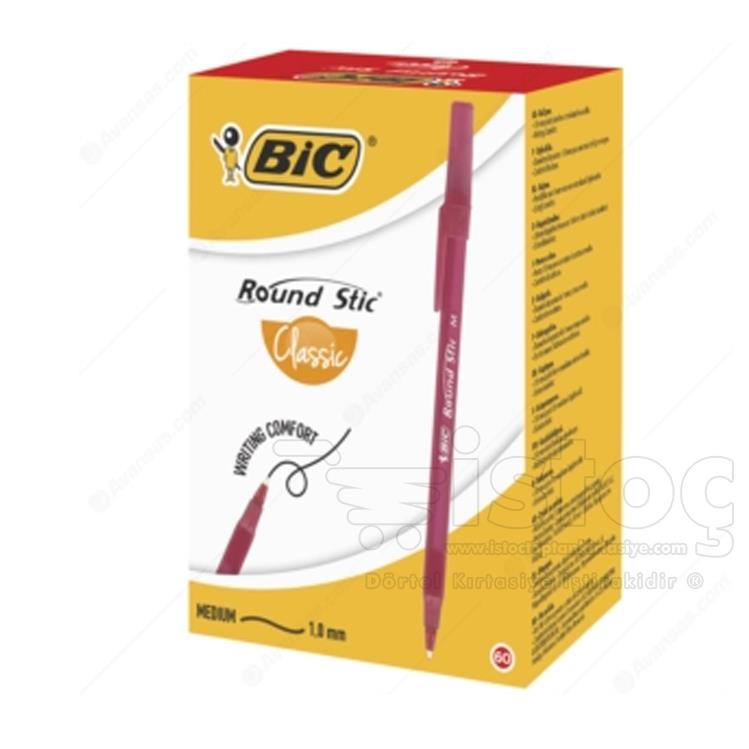 Bic Round Tükenmez Kalem Kırmızı 60'lı