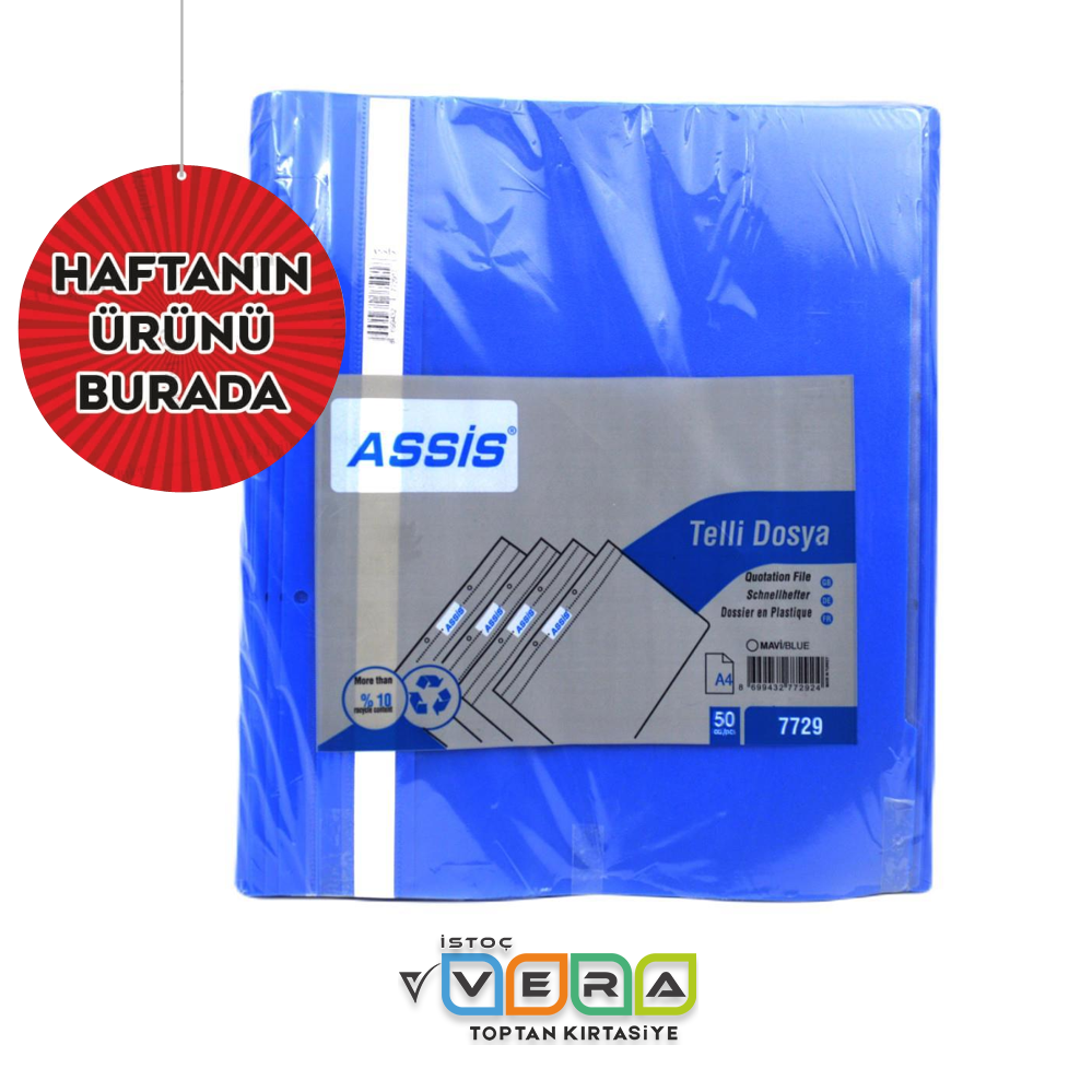 Asiss Mavi Telli Dosya 50'li Paket