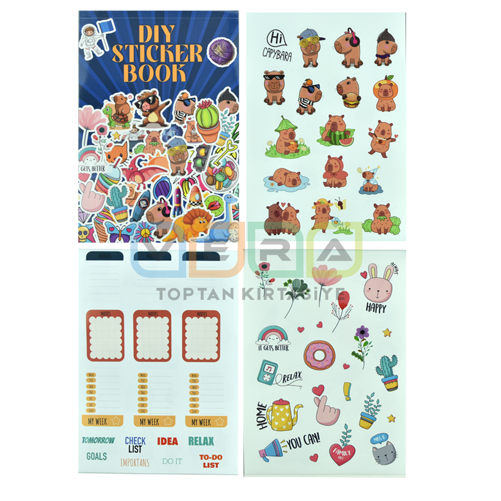 DIY Sticker Albüm 16 Yaprak