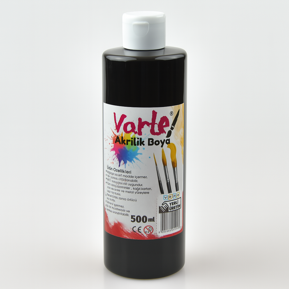 vArte 500 Gr Siyah Akrilik Boya