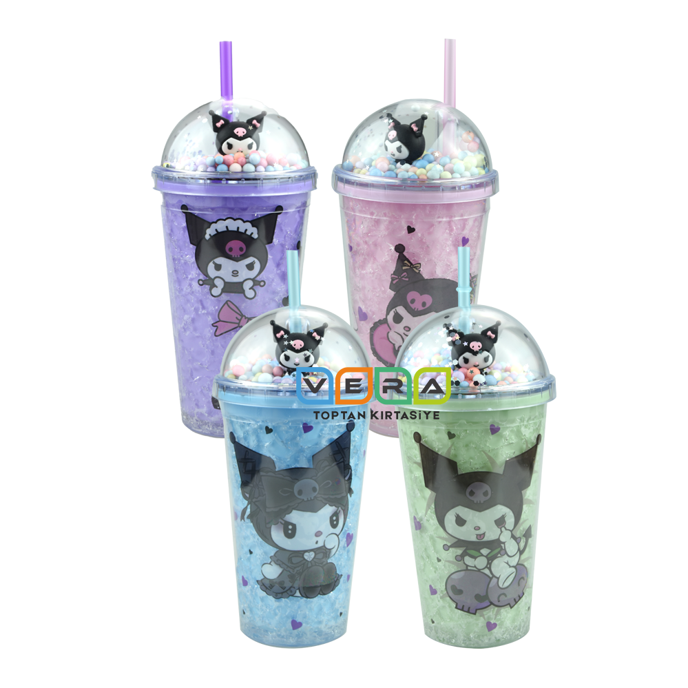 Kuromi Pipetli Lüks Bardak Matara