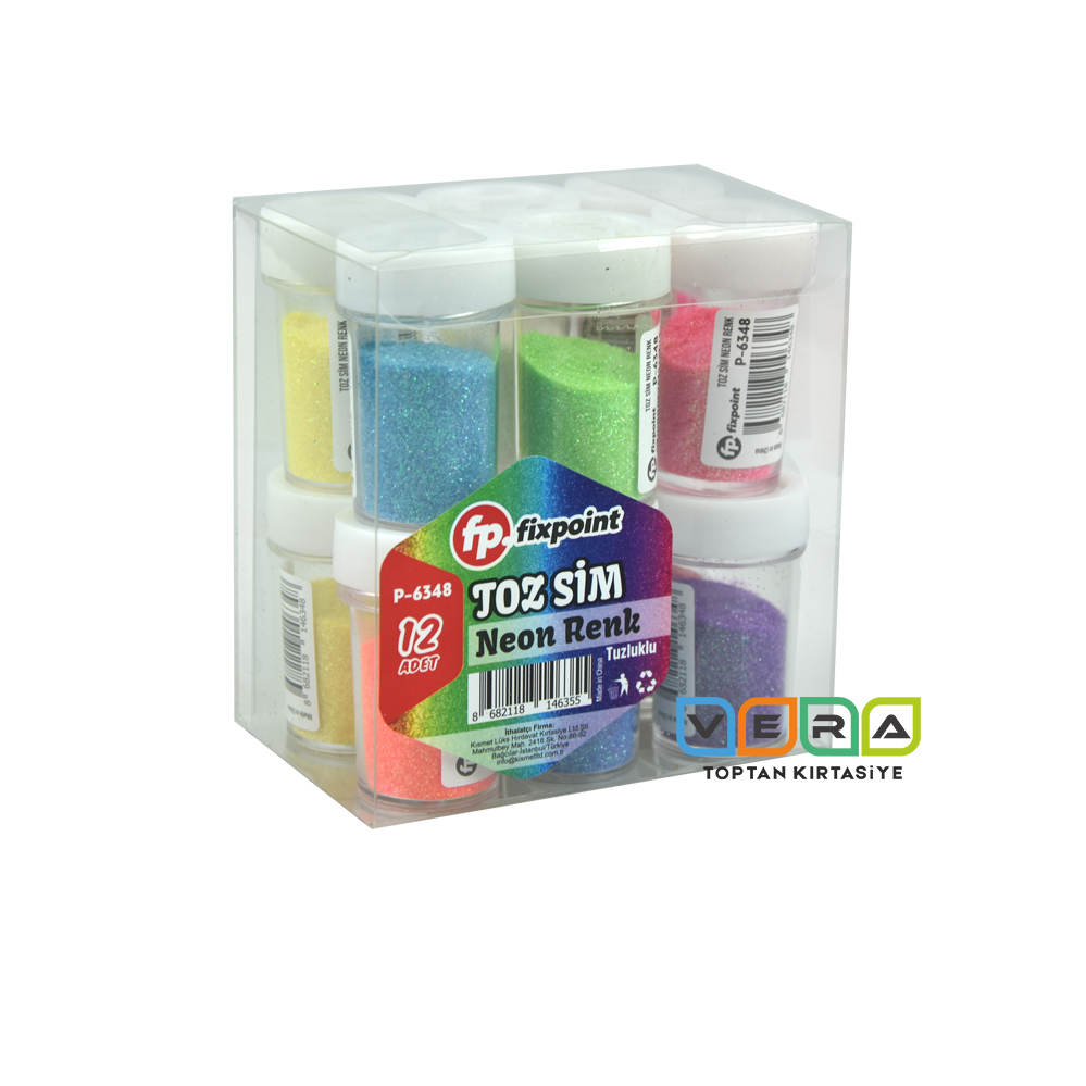 Neon Renk 12 li Toz Sim
