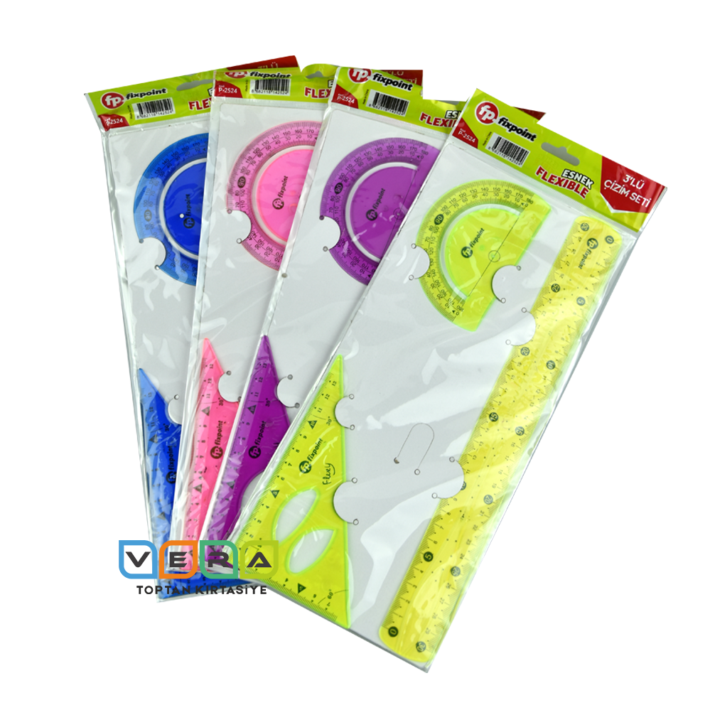 3'lü Esnek Kırılmaz Cetvel Seti