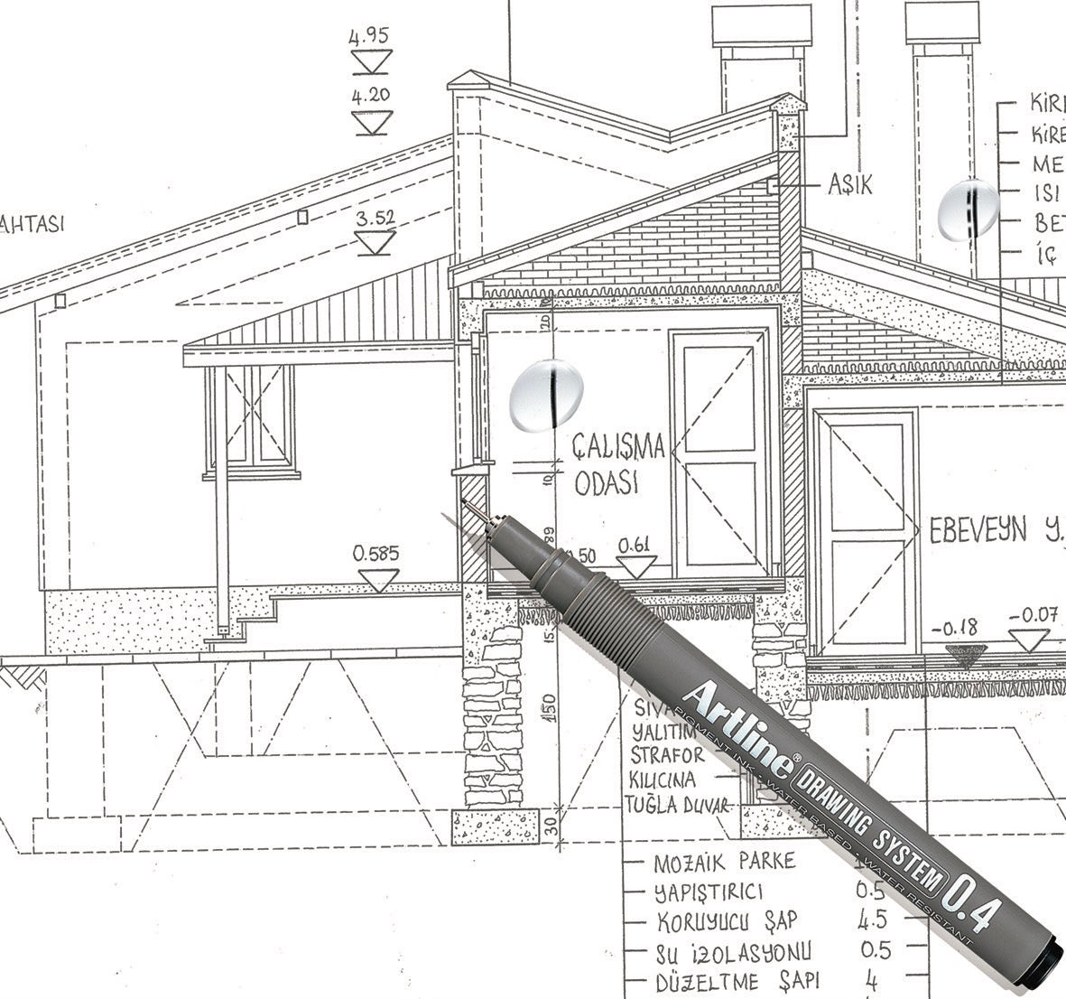 ARTLİNE 234 TEKNİK ÇİZİM KALEMİ 0.4 SİYAH 12'Lİ *48