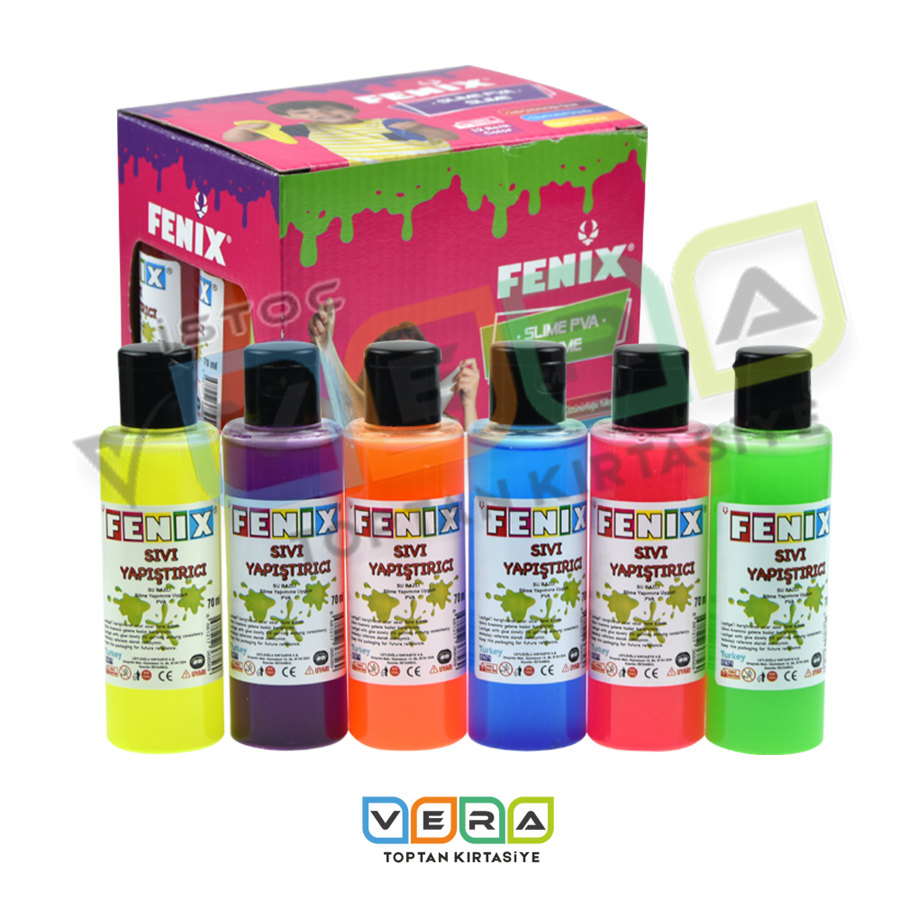 NEON VE MAT RENKLER SLİME JELİ 12Lİ PAKET