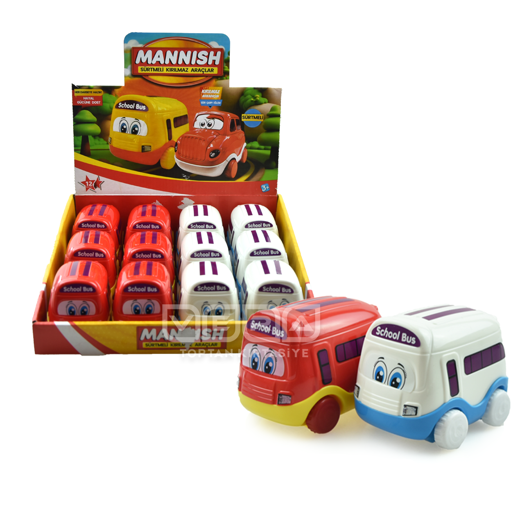 Çek Bırak Minibüs Kırılmaz Plastik Oyuncak