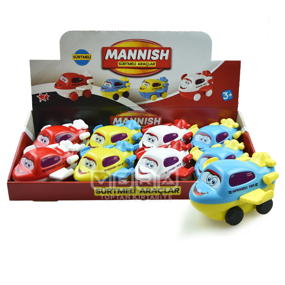 Çek Bırak Uçak Kırılmaz Plastik Oyuncak