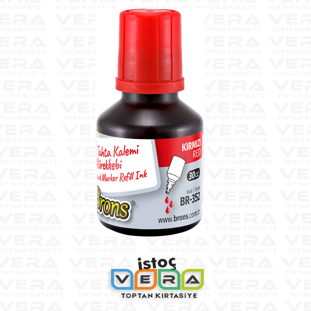 BRONS 30 CC Kırmızı Tahta Kalem Mürekkebi