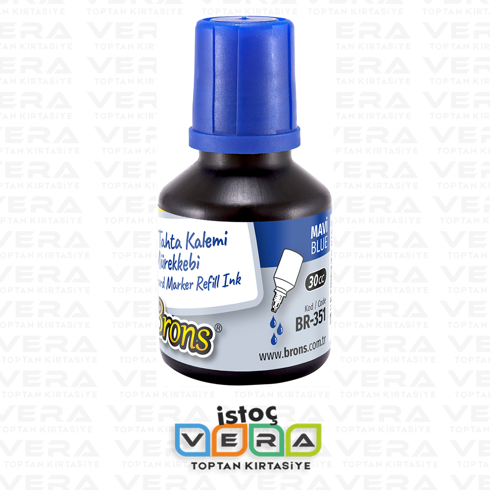 BRONS 30 CC Mavi Tahta Kalem Mürekkebi
