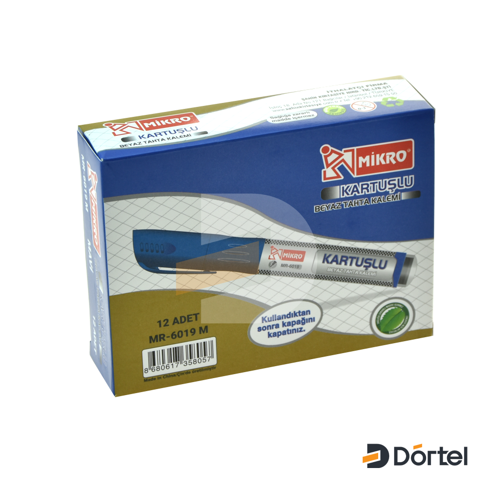 Mikro Mavi Kartuşlu Tahta Kalemi