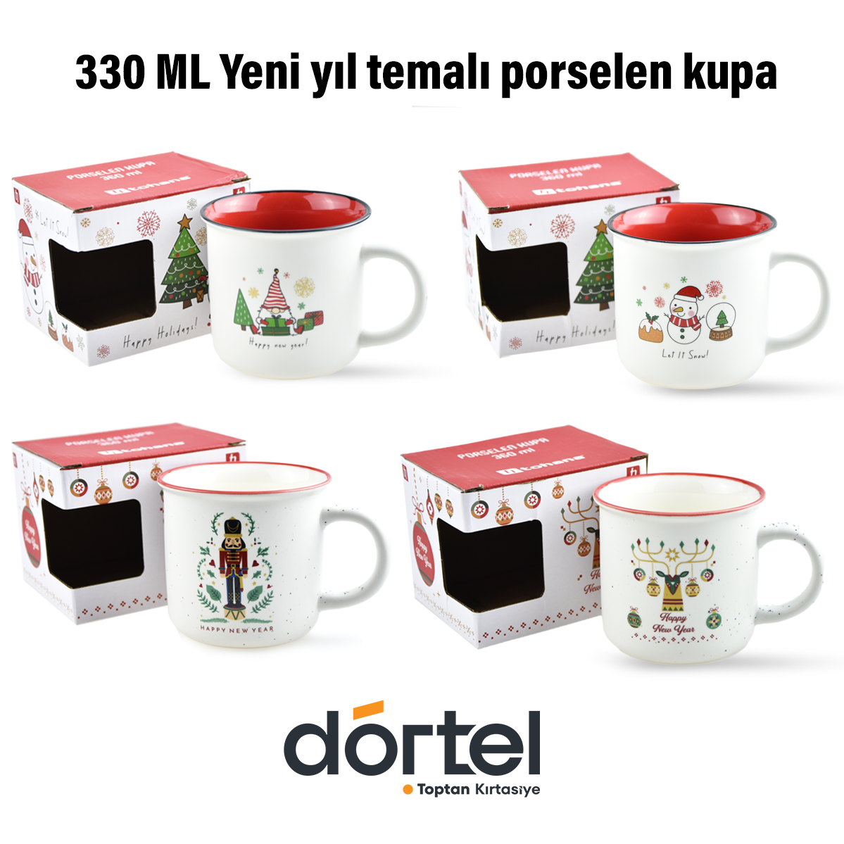 Porselen Yeni Yıl Kupa 330 ML